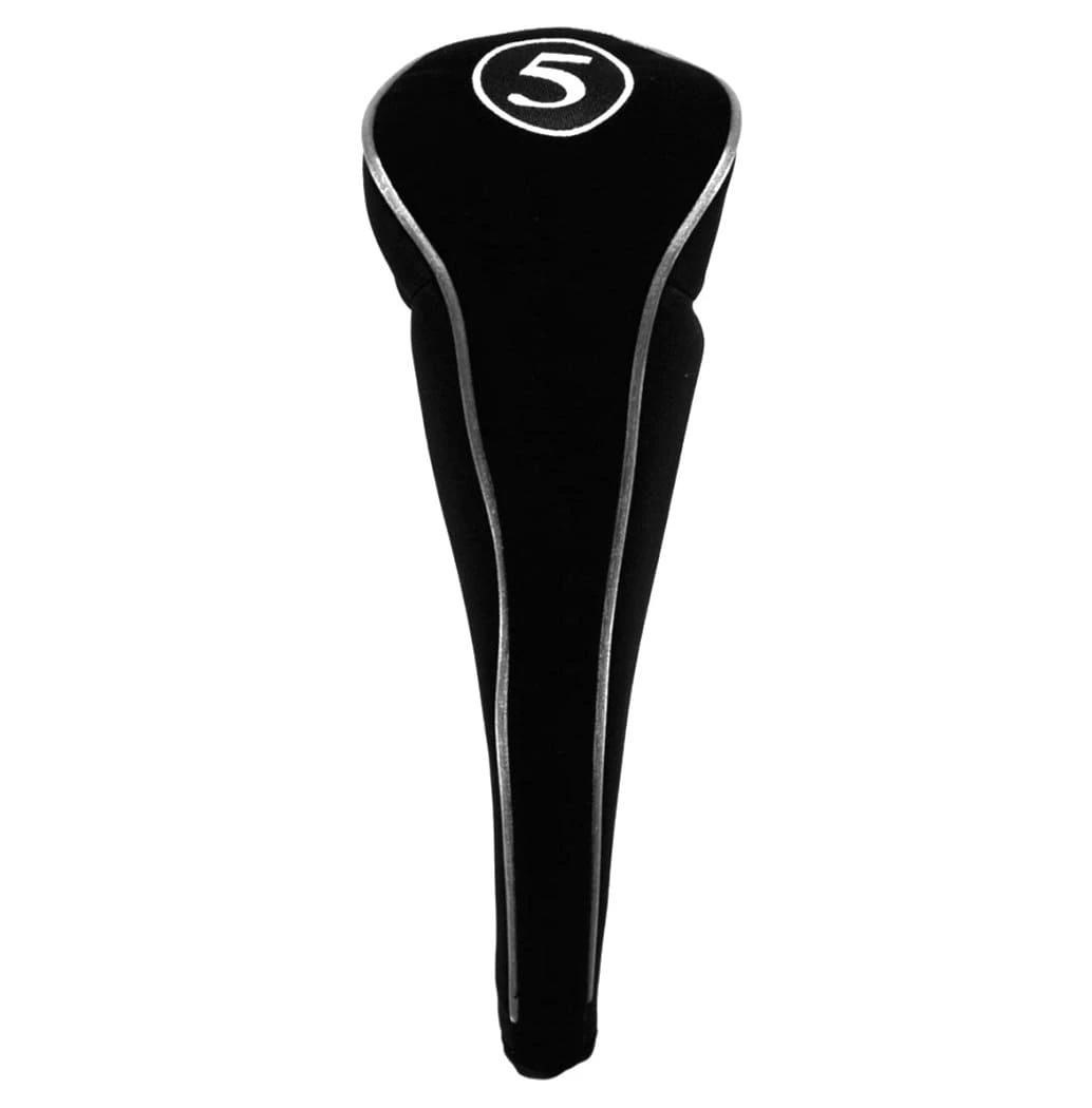 No Logo Contour Black Neoprene Golf Headcovers 4 No Logo Contour Black Neoprene Golf Headcovers - Image 2