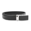 Tour Gear Custom Fit Ratchet Belt Black With Satin Black & Silver Buckle