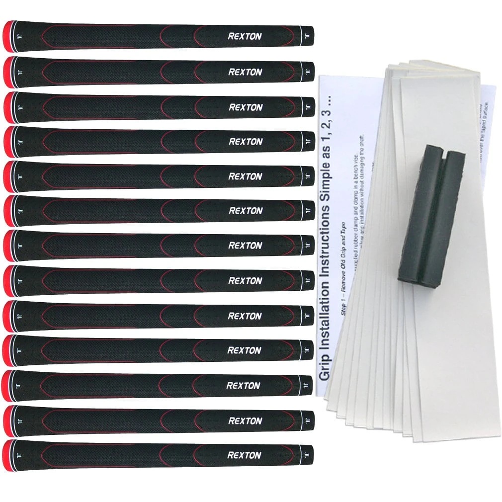 Rexton Black/Red Line Velvet Standard 13 Pc Grip Kit 3 Rexton Black/Red Line Velvet Standard 13 Pc Grip Kit