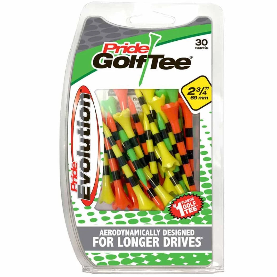 Pride Evolution Striped Plastic 2-3/4" Golf Tees - 30 Pack 9 Pride Evolution Striped Plastic 2-3/4" Golf Tees - 30 Pack - Image 7