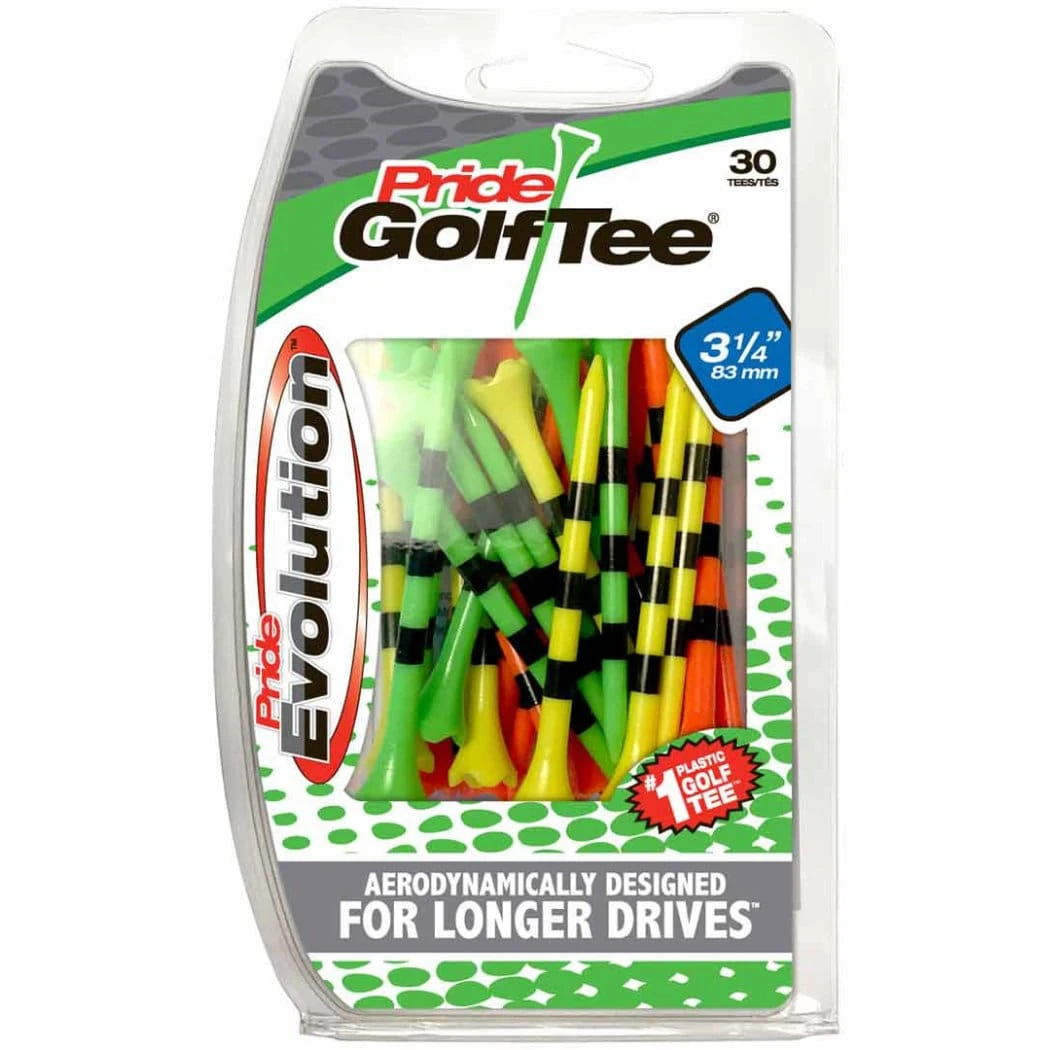 Pride Evolution Striped Plastic 3-1/4" Golf Tees - 30 Pack 9 Pride Evolution Striped Plastic 3-1/4" Golf Tees - 30 Pack - Image 7