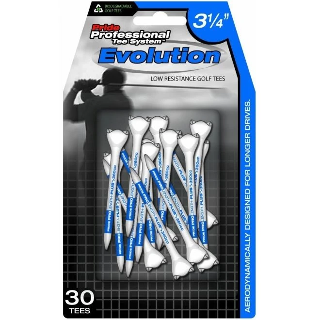 Pride Evolution PTS Plastic Golf Tees - White 30 Pack 4 Pride Evolution PTS Plastic Golf Tees - White 30 Pack - Image 2