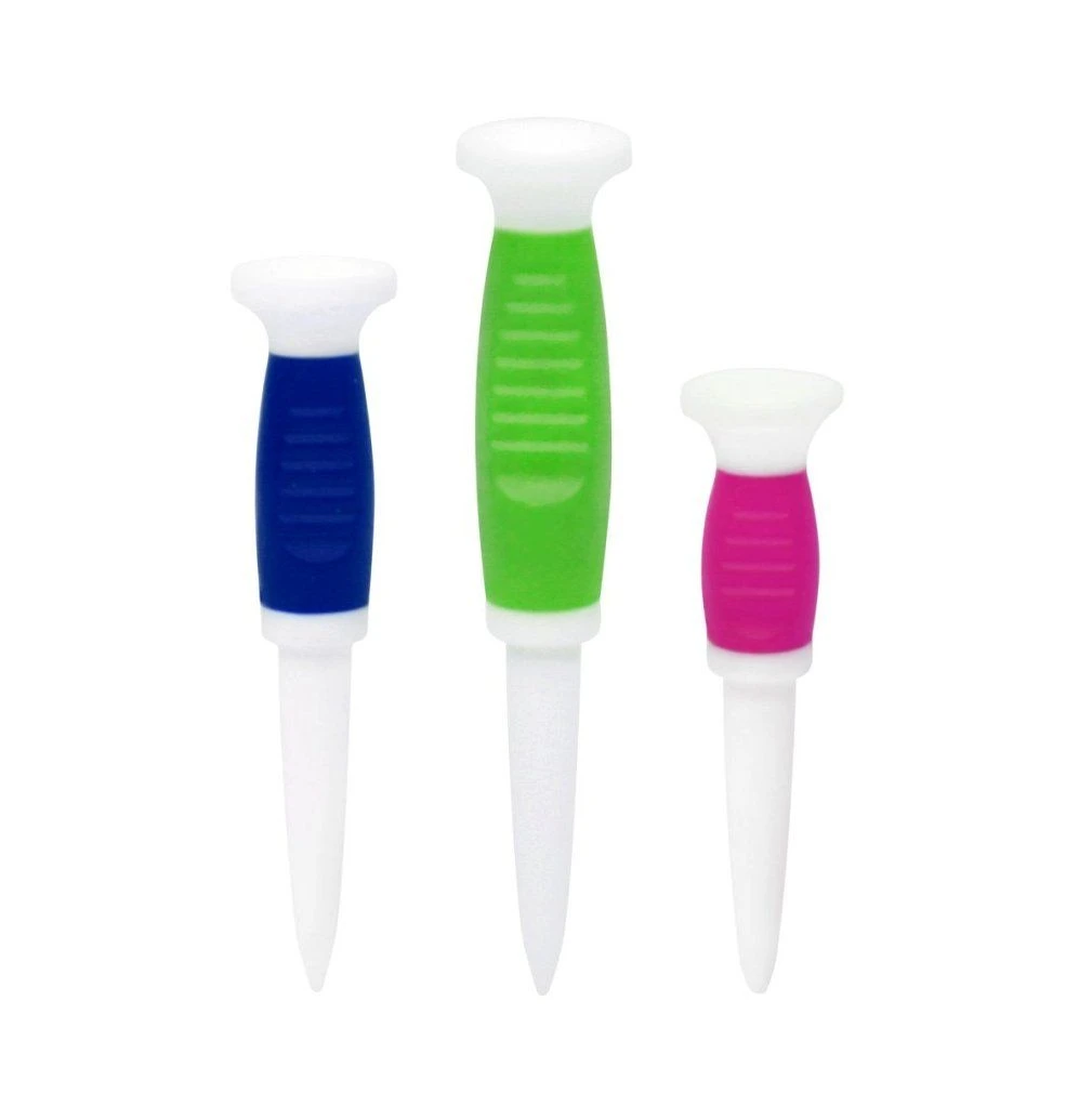 FlexTee Flexible Golf Tees Florescent Green/Blue/Pink - Pack Of 8 4 FlexTee Flexible Golf Tees Florescent Green/Blue/Pink - Pack Of 8 - Image 2