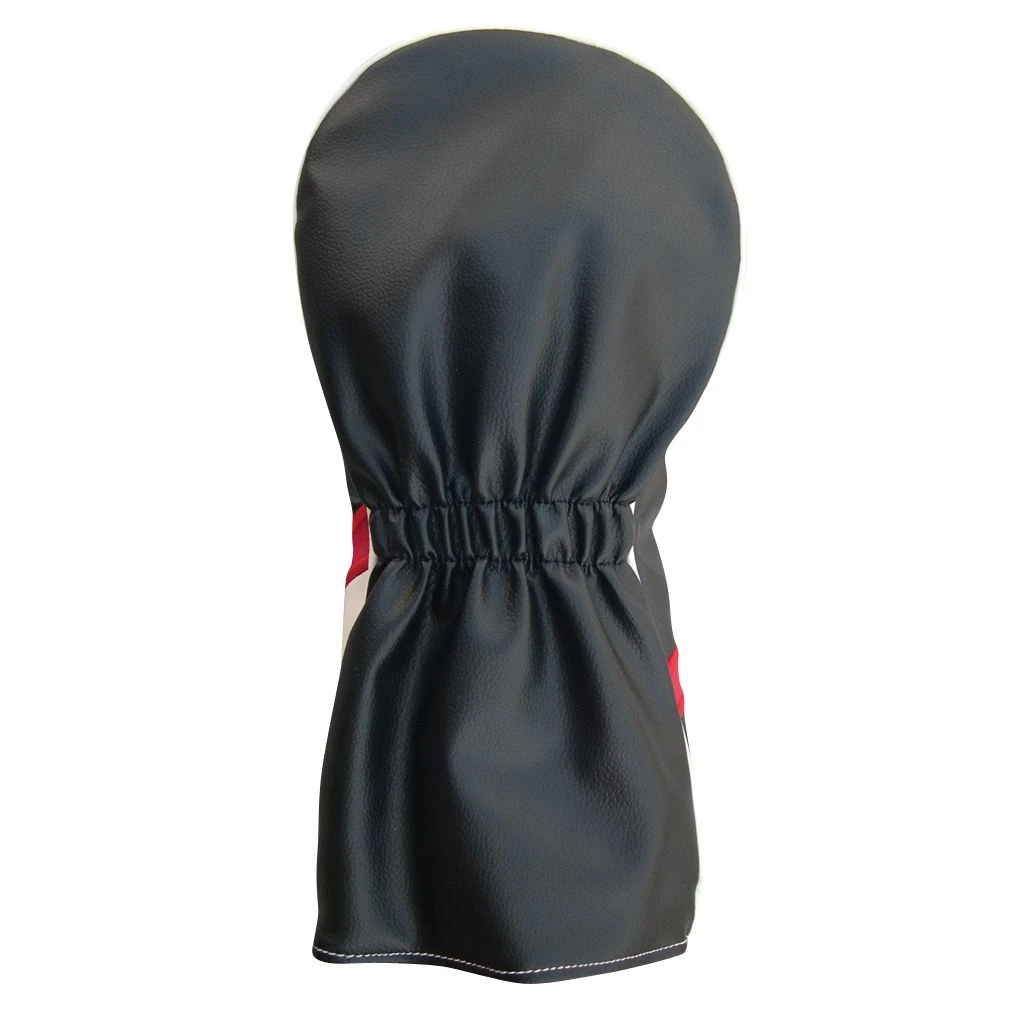 PU Leatherette Headcovers Black/Red/White 4 PU Leatherette Headcovers Black/Red/White - Image 2