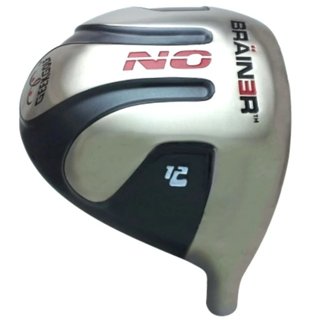 Geek Golf No Brainer Titanium Driver Head Grey 3 Geek Golf No Brainer Titanium Driver Head Grey