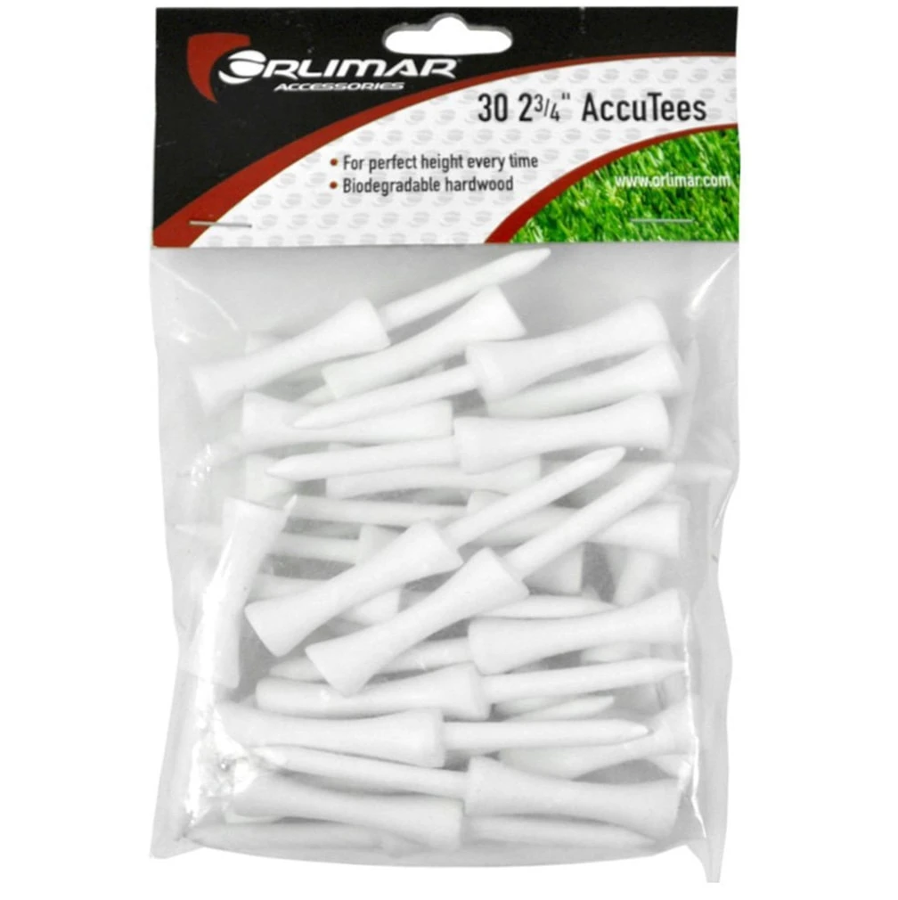 Orlimar Golf 2-3/4 Inch AccuTees 30-Pack - White 3 Orlimar Golf 2-3/4 Inch AccuTees 30-Pack - White