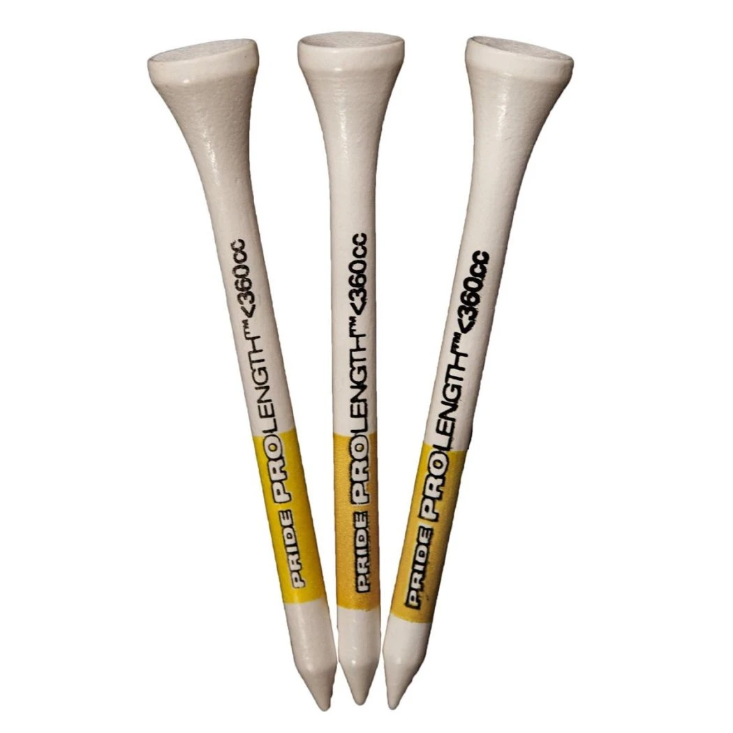 Pride PTS Hard Wood Golf Tees - Value Pack 3 Pride PTS Hard Wood Golf Tees - Value Pack